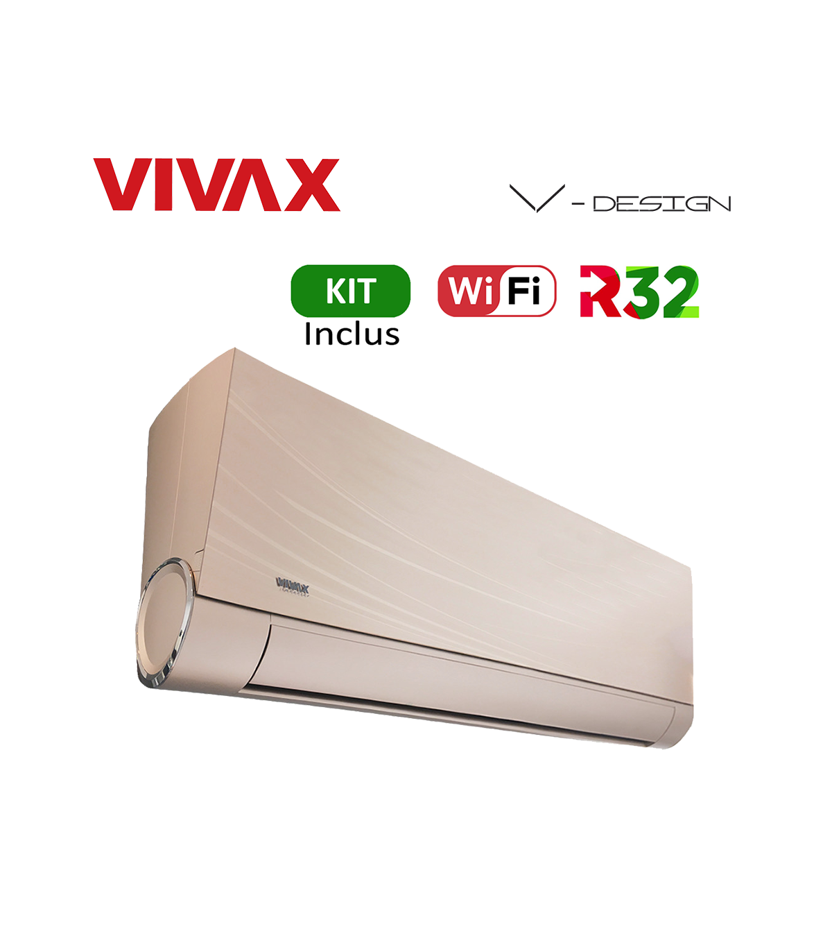 Aer Conditionat Vivax V Design Acp Ch Aevi Gold Wi Fi Kit De