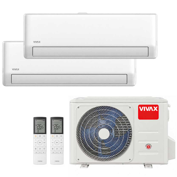 Aer conditionat multisplit Vivax 18000 BTU, 2 unitati R-design PRO, 9+9 BTU