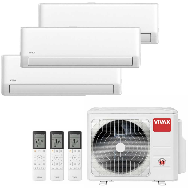 Aer conditionat multisplit Vivax 21000 BTU, 3 unitati R-design PRO, 9+9+12 BTU