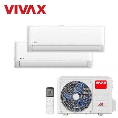 Aer conditionat multisplit Vivax 18000 BTU, 2 unitati R-design PRO, 9+9 BTU