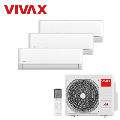 Aer conditionat multisplit Vivax 27000 BTU, 3 unitati R-design PRO, 9+9+9 BTU