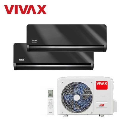 Aer conditionat multisplit Vivax 18000 BTU, 2 unitati H-design, 12+12 BTU, Gray Mirror