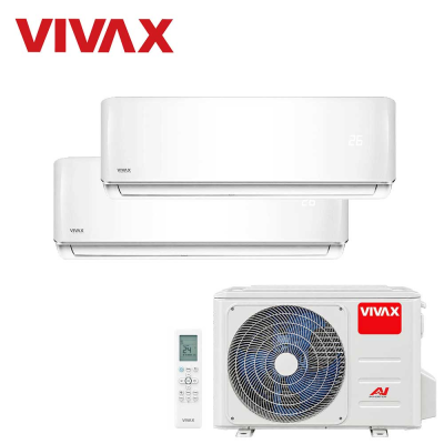 Aer conditionat multisplit Vivax 18000 BTU, 2 unitati R-design, 9+9 BTU
