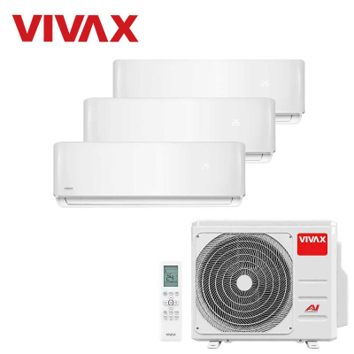 Aer conditionat multisplit Vivax 21000 BTU, 3 unitati R-design, 9+9+9 BTU