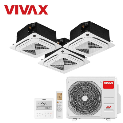 Aer conditionat multisplit Vivax 27000 BTU - 3 unitati Caseta de tavan, 9+9+9 BTU