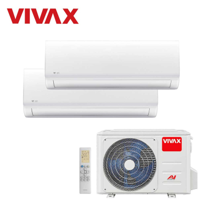 Aer conditionat multisplit Vivax 18000 BTU, 2 unitati N-design, 12+12 BTU