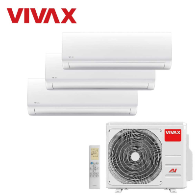 Aer conditionat multisplit Vivax 27000 BTU, 3 unitati N-design, 9+9+9 BTU
