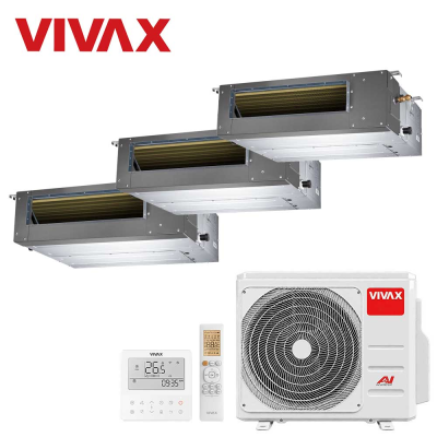 Aer conditionat multisplit Vivax 21000 BTU - 3 unitati Duct de tavan, 12+12+12 BTU