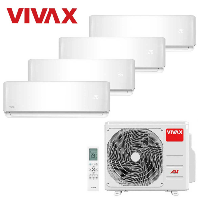 Aer conditionat multisplit Vivax 28000 BTU, 4 unitati R-design, 9+9+9+9 BTU
