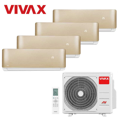 Aer conditionat multisplit Vivax 36000 BTU, 4 unitati R-design, 9+9+12+12 BTU, Gold