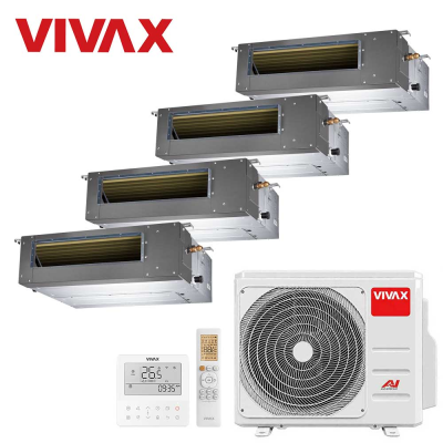 Aer conditionat multisplit Vivax 28000 BTU - 4 unitati Duct de tavan, 12+12+12+12 BTU