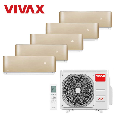 Aer conditionat multisplit Vivax 42000 BTU, 5 unitati R-design, 9+9+9+9+12 BTU, Gold