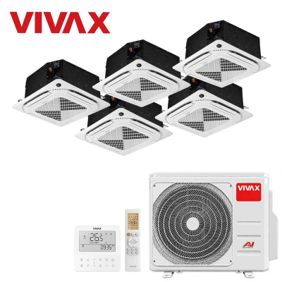 Aer conditionat multisplit Vivax 42000 BTU - 5 unitati Caseta de tavan, 9+9+9+12+12 BTU