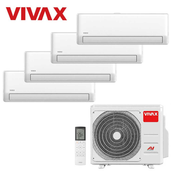 Aer conditionat multisplit Vivax 28000 BTU, 4 unitati R-design PRO, 9+9+9+12 BTU