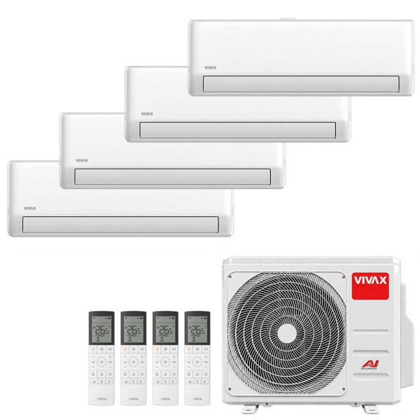 Aer conditionat multisplit Vivax 36000 BTU, 4 unitati R-design PRO, 9+9+9+9 BTU