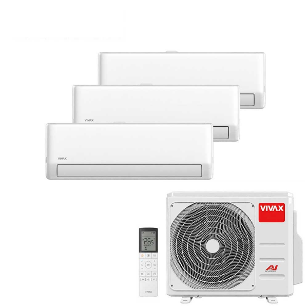 Aer conditionat multisplit Vivax 21000 BTU, 3 unitati R-design PRO, 9+9+9 BTU