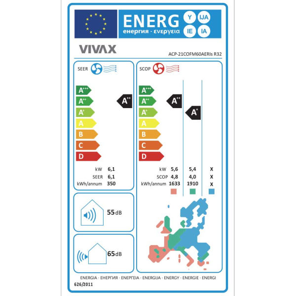 Aer conditionat multisplit Vivax 21000 BTU, 3 unitati R-design PRO, 9+9+12 BTU