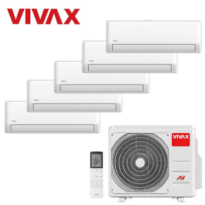Aer conditionat multisplit Vivax 42000 BTU, 5 unitati R-design PRO, 9+9+9+9+9 BTU