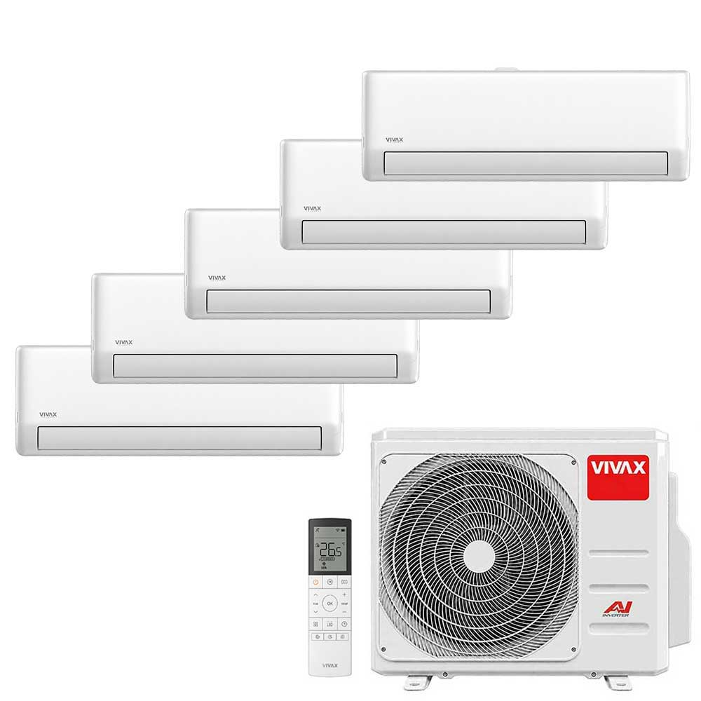 Aer conditionat multisplit Vivax 42000 BTU, 5 unitati R-design PRO, 9+9+9+9+9 BTU