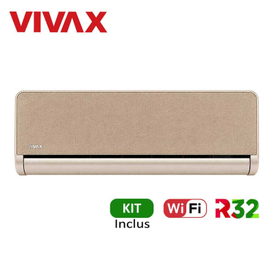 Aer conditionat Vivax H+Design 9000 BTU - WiFi, Kit inclus, Gold