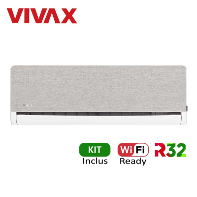 Aer conditionat Vivax H+Design 12000 BTU - Kit inclus, Silver