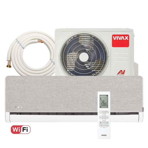Aer conditionat Vivax H+Design 18000 BTU - WiFi, Kit inclus, Silver