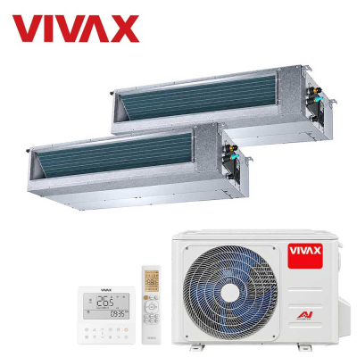 Aer conditionat multisplit Vivax 18000 BTU - 2 unitati Duct de tavan, 12+12 BTU