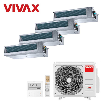 Aer conditionat multisplit Vivax 36000 BTU - 4 unitati Duct de tavan, 12+12+12+12 BTU