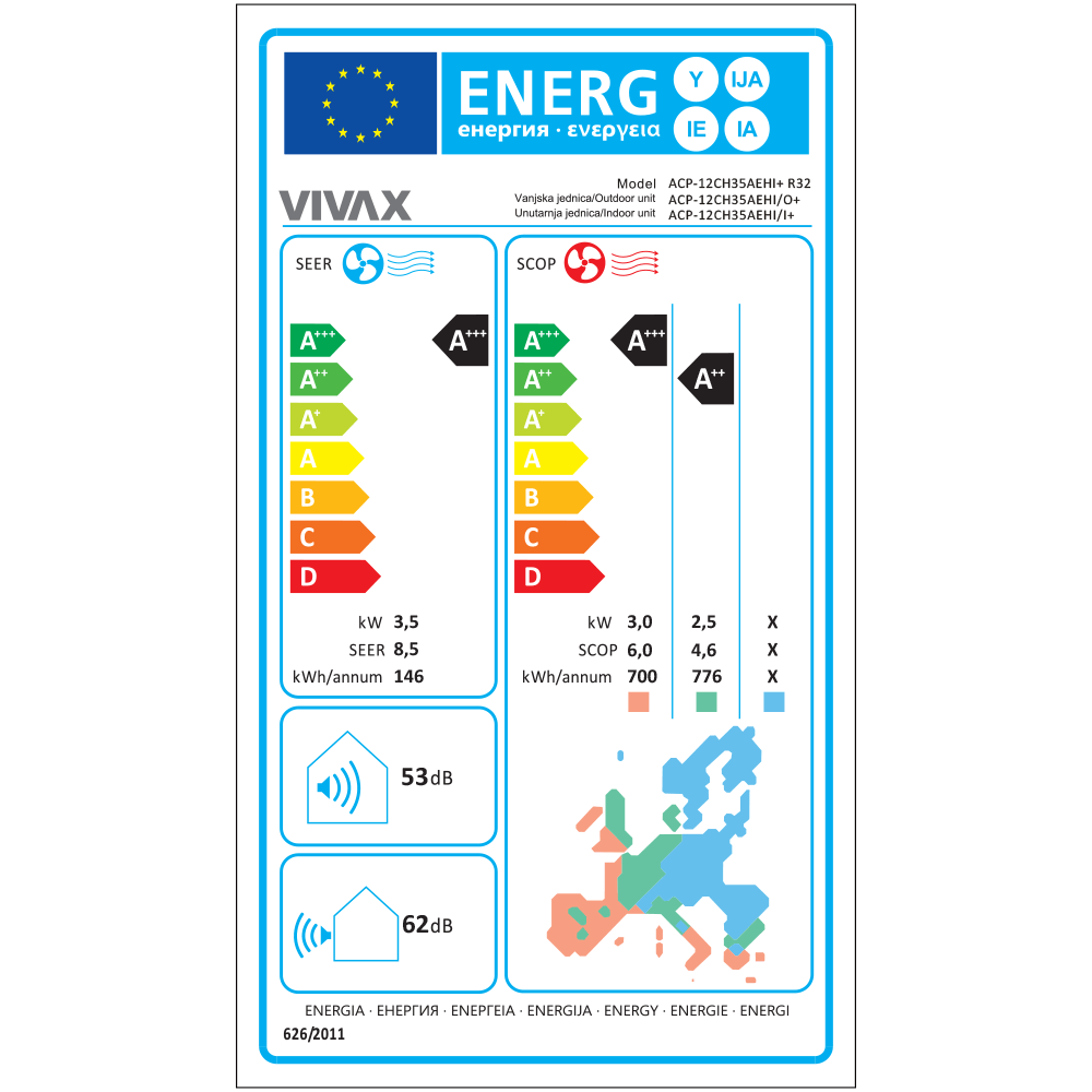 Aer conditionat Vivax H+Design 12000 BTU - WiFi