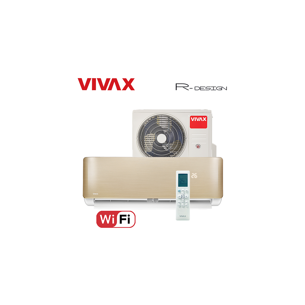 Aer Conditionat VIVAX R-Design ACP-12CH35AERI GOLD Wi-Fi R32 Inverter 12000 BTU/h