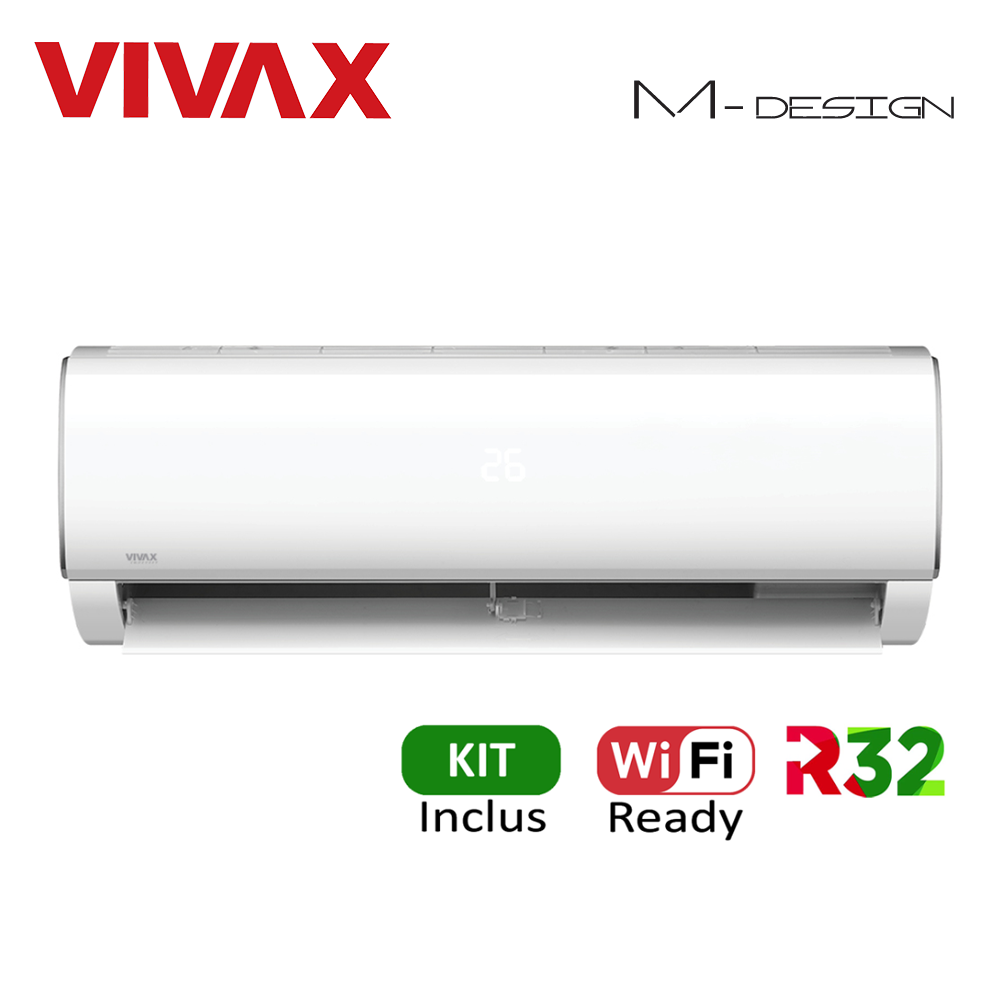 Aer Conditionat VIVAX M-Design ACP-09CH25AEMI Wi-Fi Ready Kit de instalare inclus R32 Inverter 9000 BTU/h