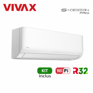 Aer Conditionat VIVAX S-Design PRO ACP-24CH70AESI PRO Wi-Fi Kit de instalare inclus R32 Inverter 24000 BTU/h