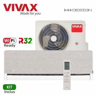 Aer Conditionat VIVAX H+Design ACP-18CH50AEHI+ Silver Wi-Fi Ready Kit de instalare inclus R32 Inverter 18000 BTU/h