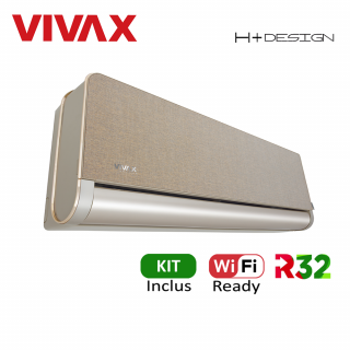 Aer Conditionat VIVAX H+Design ACP-09CH25AEHI+ Gold Wi-Fi Ready Kit de instalare inclus R32 Inverter 9000 BTU/h