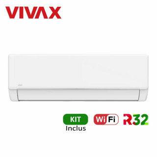 Aer conditionat Vivax Q-Design ACP-24CH70AEQI PRO, 24000 BTU, Wi-Fi, Inverter, Kit inclus