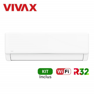 Aer conditionat Vivax Q-Design ACP-24CH70AEQI PRO, 24000 BTU, Wi-Fi, Inverter, Kit inclus