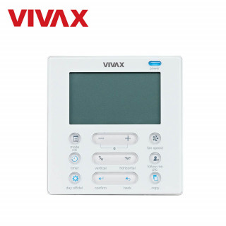 Telecomanda Vivax KJR-120C, de perete, wired (cu fir), 4 fire, compatibilitate Caseta, Duct, Convertibil, display LCD