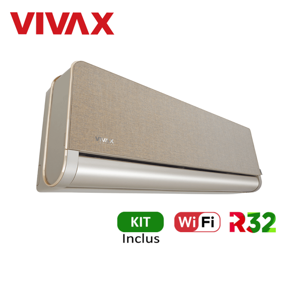 Aer conditionat Vivax H+Design 18000 BTU - WiFi, Kit inclus, Gold