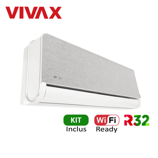 Aer conditionat Vivax H+Design 9000 BTU - Kit inclus, Silver