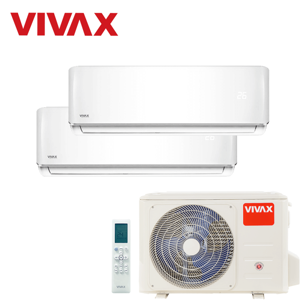 Aer conditionat multisplit Vivax 18000 BTU, 2 unitati R-design, 9+9 BTU