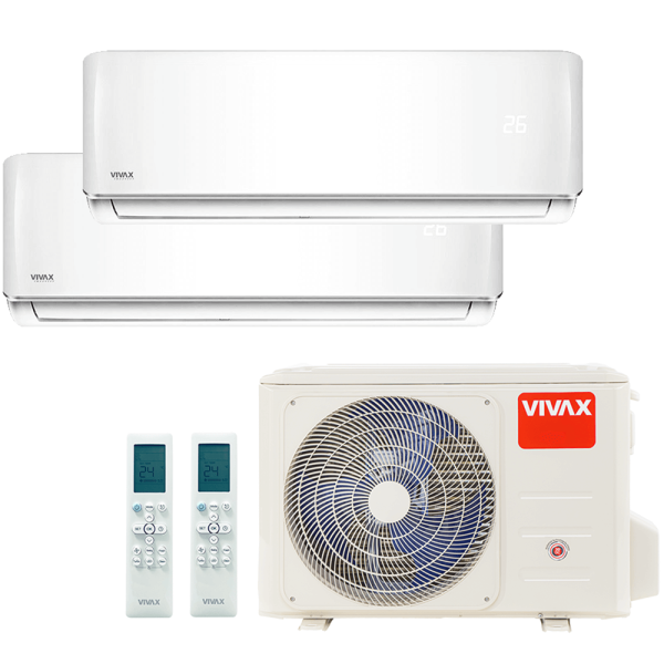 Aer conditionat multisplit Vivax 18000 BTU, 2 unitati R-design, 9+9 BTU