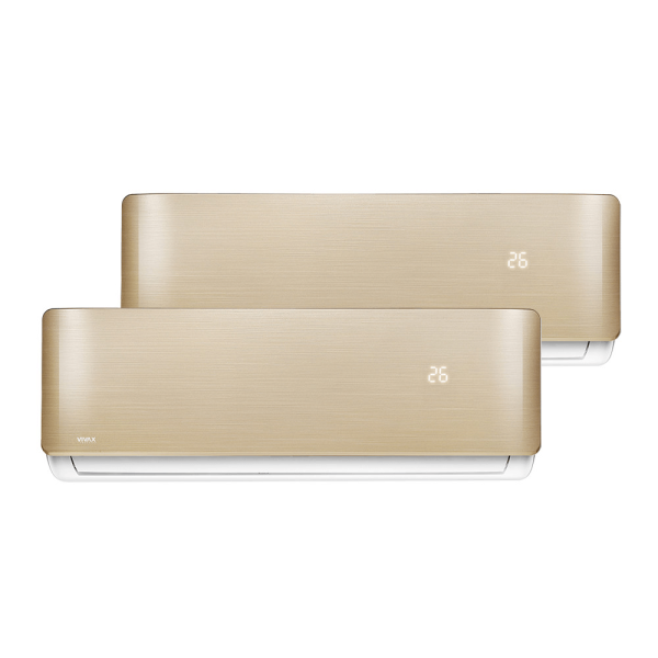 Aer conditionat multisplit Vivax 14000 BTU, 2 unitati R-design, 9+9 BTU, Gold