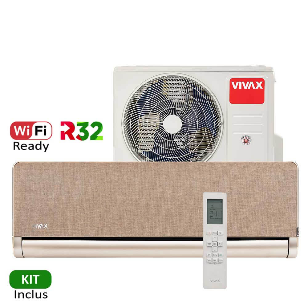 Aer conditionat Vivax H+Design 12000 BTU - Kit inclus, Gold