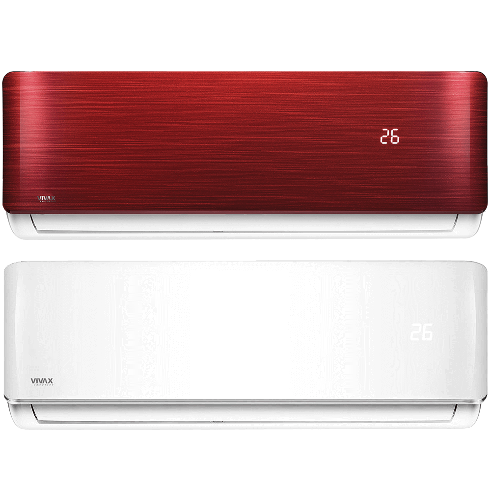 Aer conditionat multisplit Vivax 18000 BTU, 2 unitati R-design, 9+12 BTU, White/Red