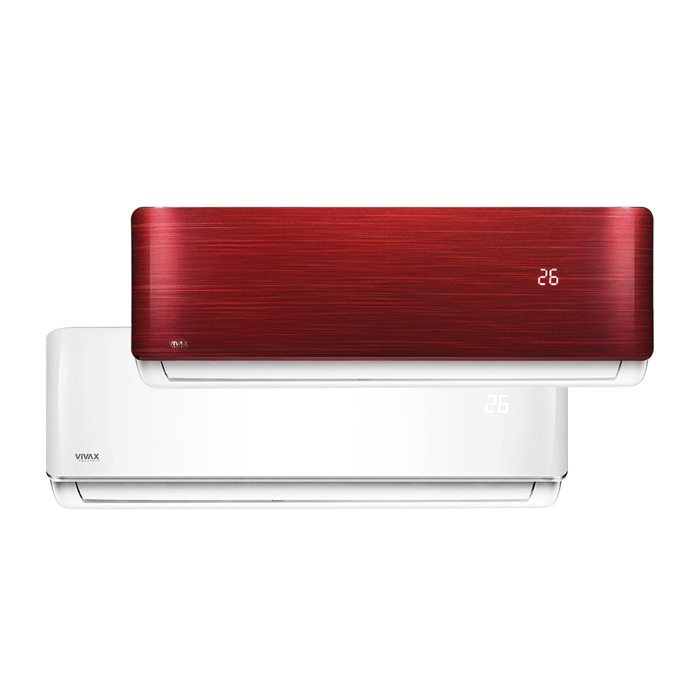 Aer conditionat multisplit Vivax 18000 BTU, 2 unitati R-design, 9+12 BTU, White/Red