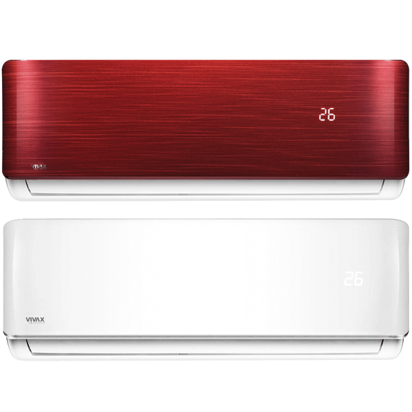 Aer conditionat multisplit Vivax 14000 BTU, 2 unitati R-design, 9+12 BTU, White/Red