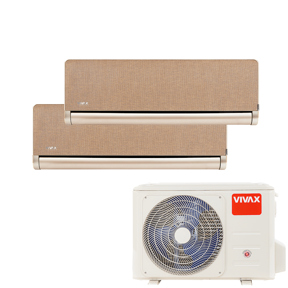Aer conditionat multisplit Vivax 18000 BTU, 2 unitati H-design, 9+9 BTU, Gold