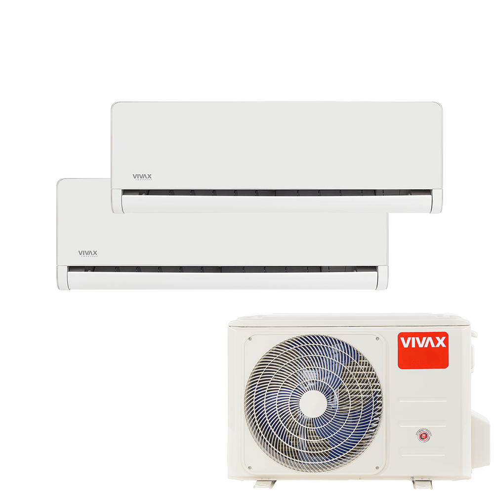 Aer conditionat multisplit Vivax 18000 BTU, 2 unitati H-design, 9+12 BTU