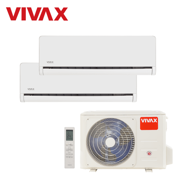 Aer conditionat multisplit Vivax 18000 BTU, 2 unitati H-design, 9+9 BTU