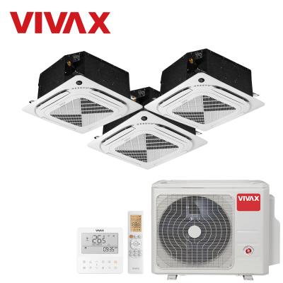 Aer conditionat multisplit Vivax 21000 BTU - 3 unitati Caseta 4 directii, 9+9+9 BTU